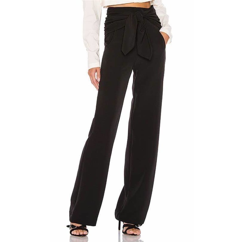 Lover's + Friends Black Sachi Tie Waist Pants Medium